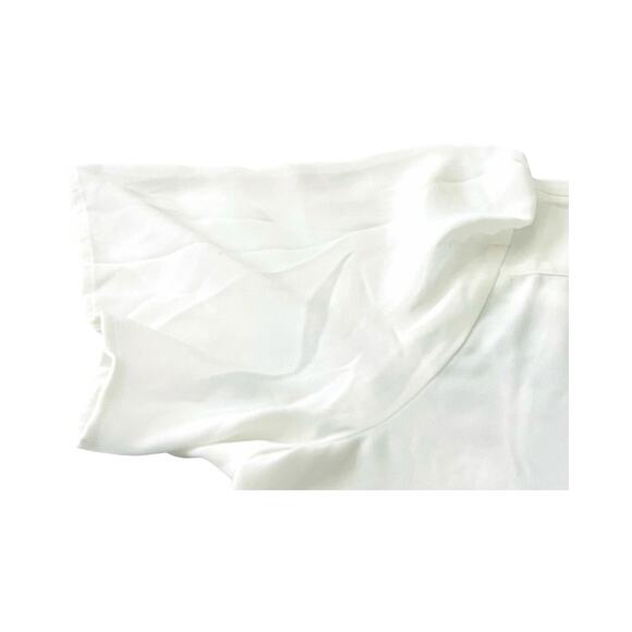 CABI SHORT SLEEVE PULL-OVER V-NECK BLOUSE, WOMENS, L, SOLID WHITE - Picture 7 of 10